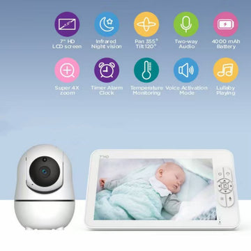 7-inch Baby Monitor With Two-way Audio Intercom For Baby Care